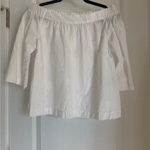 Madewell White Off-Shoulder Blouse